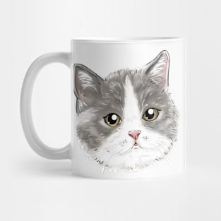 Grey Cat Head Mug